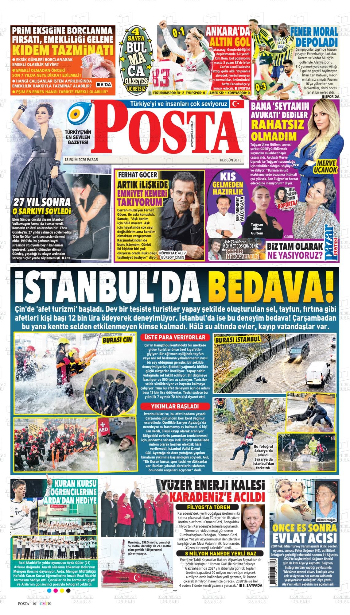 POSTA gazetesi kapağı