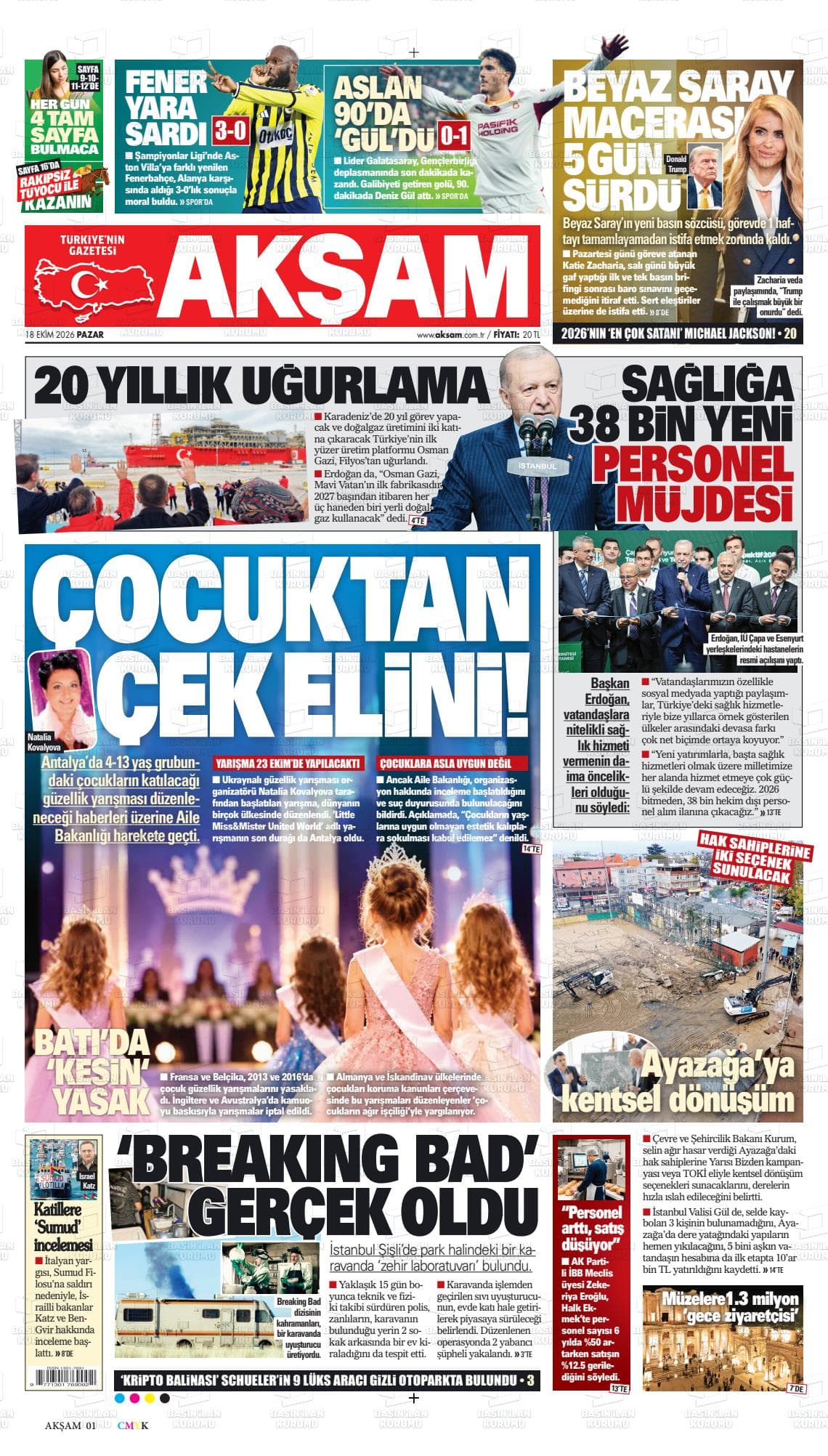 AKŞAM gazetesi kapağı