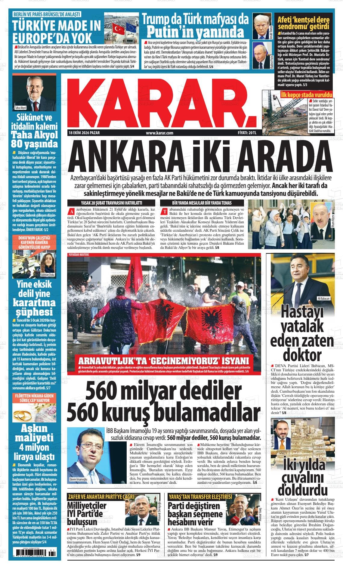 KARAR gazetesi kapağı