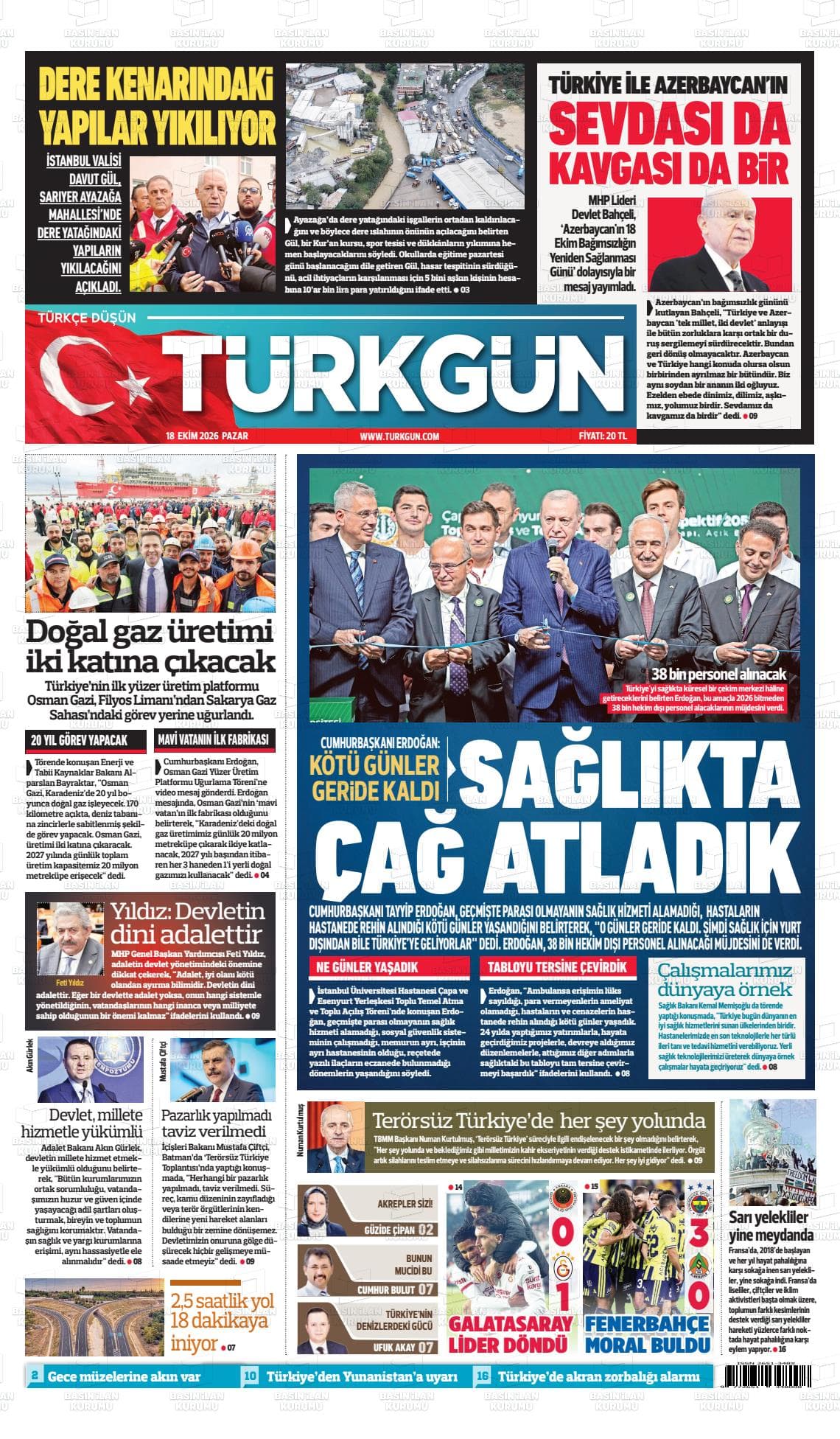 TÜRK GÜN gazetesi kapağı